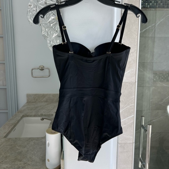 Tory Burch Lipsi Convertible One-Piece Swimsuit Black - Picture 4 of 15